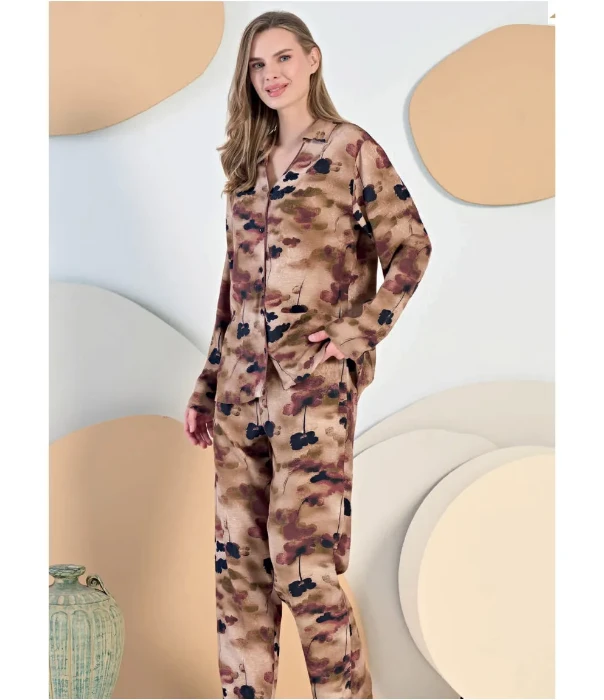 Feyza 5436 Önden Düğmeli Pijama Takım resmi