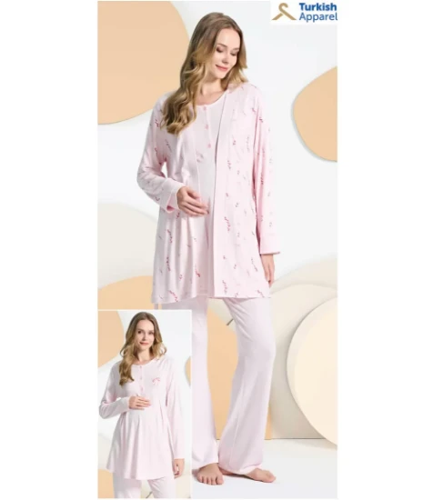 Feyza 5406 Sabahlıklı Hamile Pijama Takım resmi