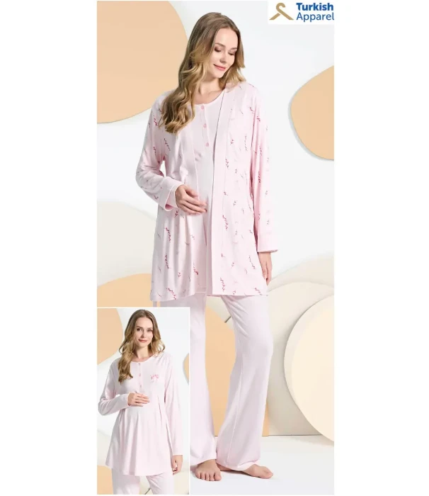 Feyza 5406 Sabahlıklı Hamile Pijama Takım resmi