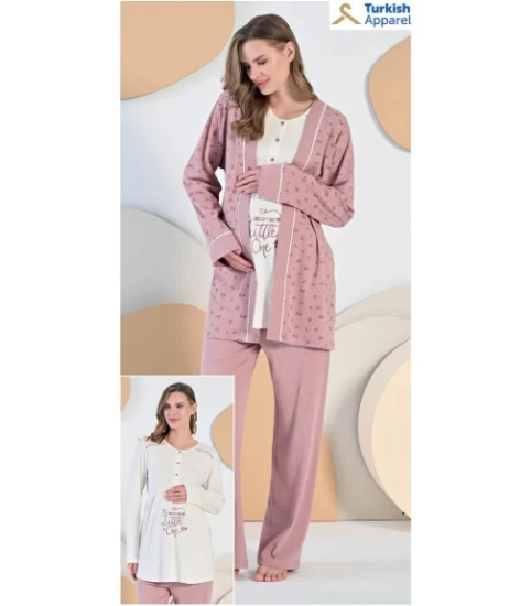 Feyza 5408 Sabahlıklı Hamile Pijama Takım resmi
