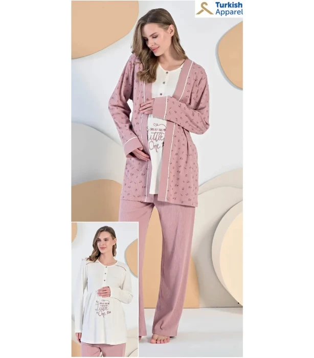 Feyza 5408 Sabahlıklı Hamile Pijama Takım resmi