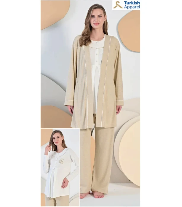 Feyza 5410 Sabahlıklı Hamile Pijama Takım resmi