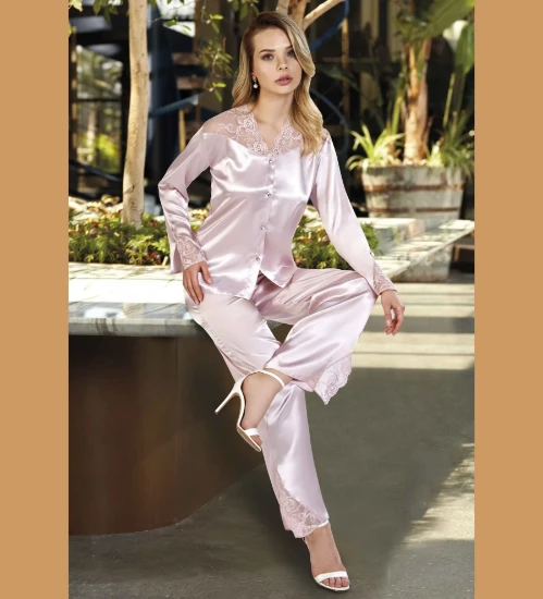 Nurteks 5692 Saten Pijama Takım resmi