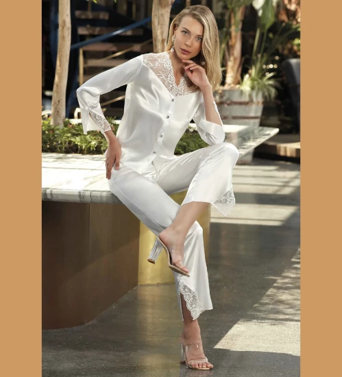Nurteks 5692 Saten Pijama Takım resmi