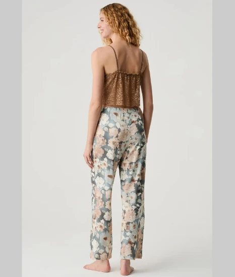 Catherine's 20301 Dantel Büstiyerli 3'lü Sabahlık Pijama Takımı resmi