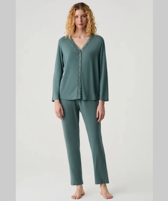 Catherine's 20302 Önden Düğmeli Pijama Takımı resmi