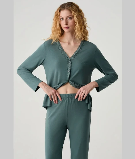 Catherine's 20302 Önden Düğmeli Pijama Takımı resmi