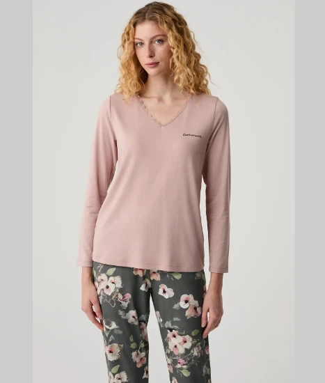 Catherine's 20304 Kadın V Yaka Pijama Takımı resmi