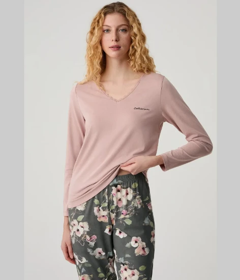 Catherine's 20304 Kadın V Yaka Pijama Takımı resmi