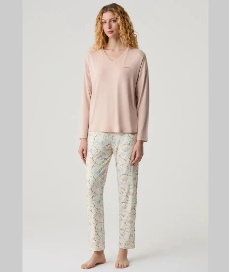 Catherine's 20308 Kadın V Yaka Pijama Takımı resmi
