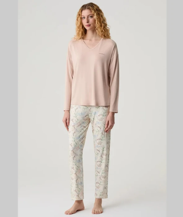 Catherine's 20308 Kadın V Yaka Pijama Takımı resmi