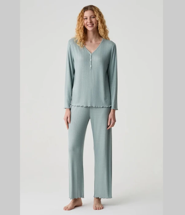 Catherine's 20321 Kadın V Yaka Pijama Takımı resmi