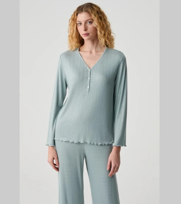 Catherine's 20321 Kadın V Yaka Pijama Takımı resmi