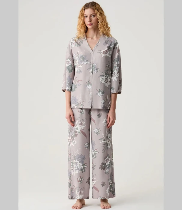 Catherine's 20323 Çiçekli Kadın Pijama Takımı resmi