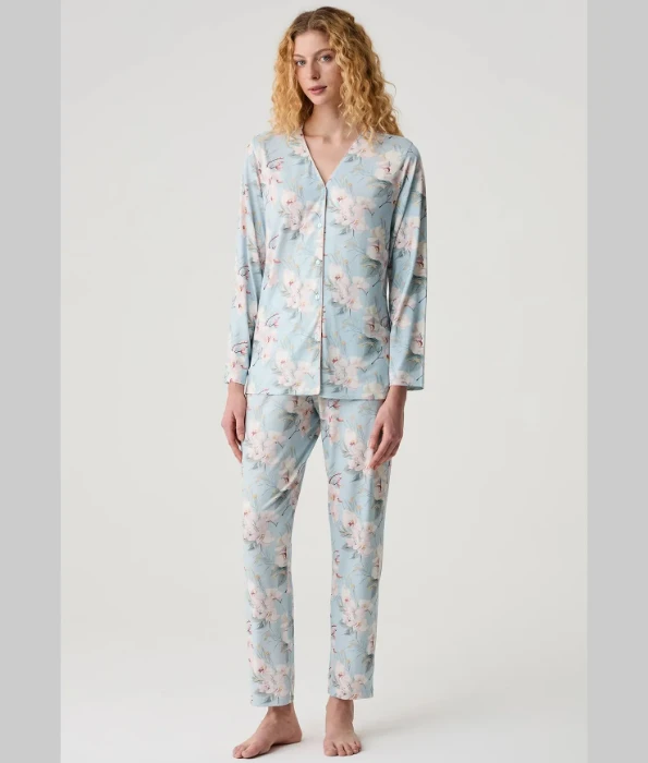 Catherine's 20332 Çiçekli Kadın Pijama Takımı resmi