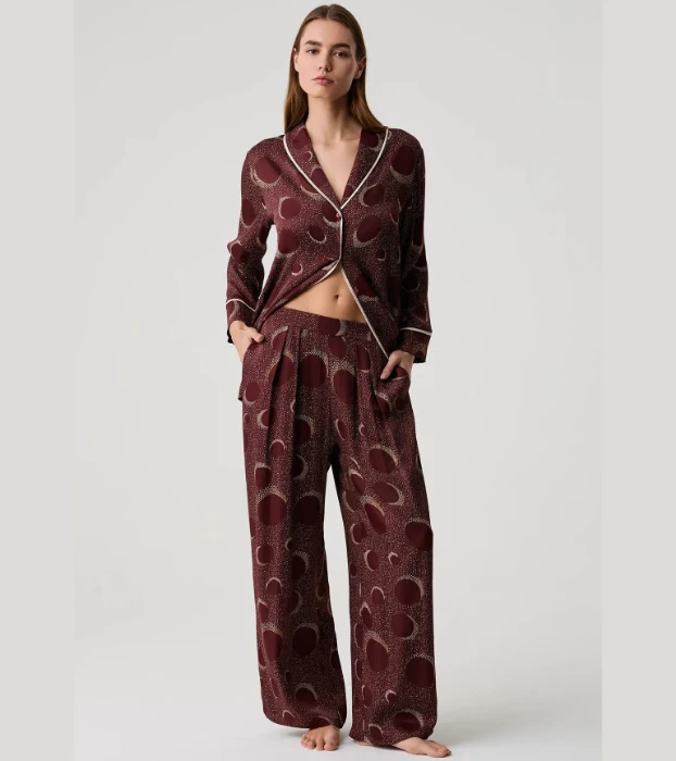 Penye Mood 10206 Viskon Düğmeli Pijama Takımı resmi