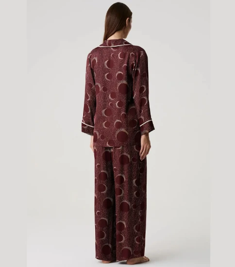 Penye Mood 10206 Viskon Düğmeli Pijama Takımı resmi