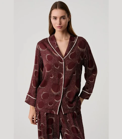Penye Mood 10206 Viskon Düğmeli Pijama Takımı resmi