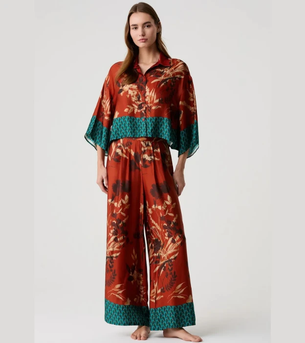 Penye Mood 10208 Kadın Oversize Gömlek Takım resmi