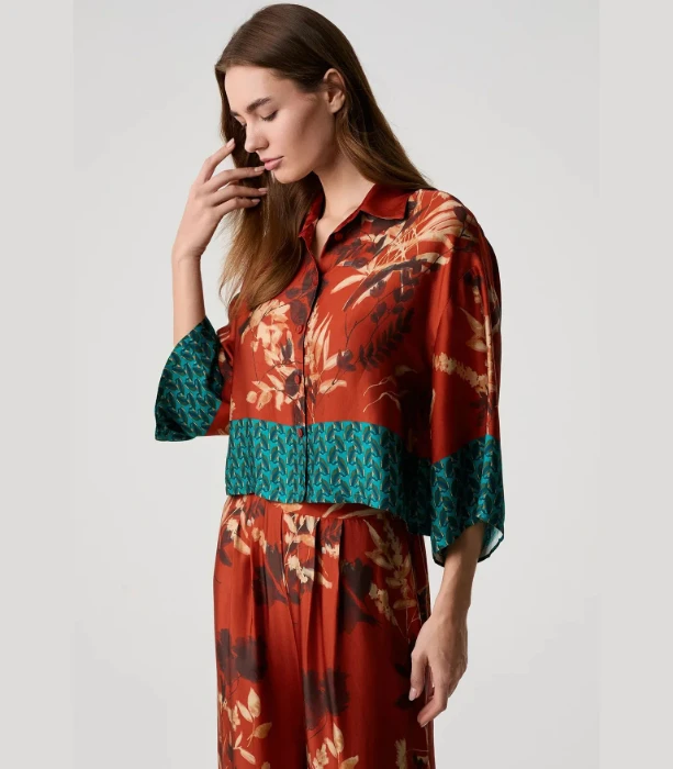 Penye Mood 10208 Kadın Oversize Gömlek Takım resmi