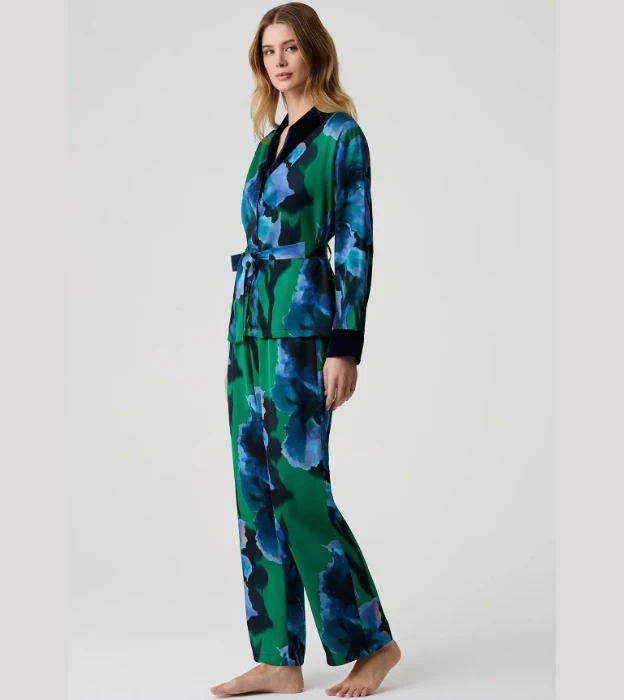 Penye Mood 10221 Viskon Düğmeli Pijama Takımı resmi