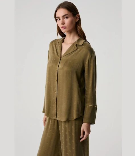 Penye Mood 10227 Düğmeli Pijama Takımı resmi