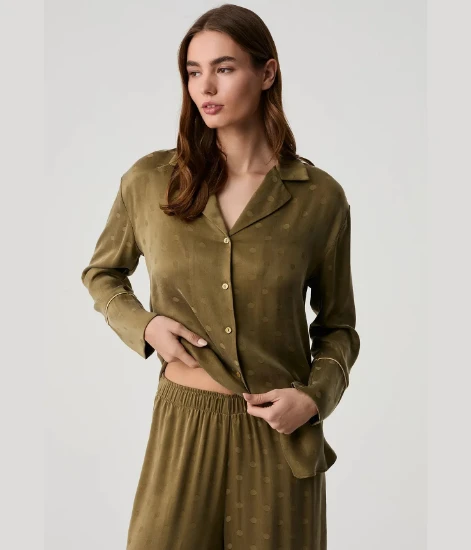 Penye Mood 10227 Düğmeli Pijama Takımı resmi