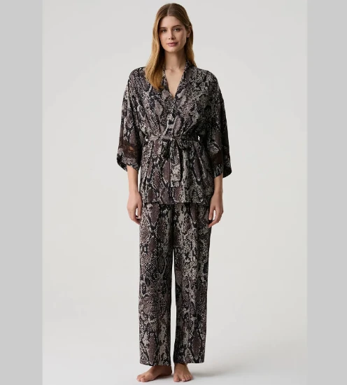 Penye Mood 10214 Kadın Üçlü Pijama Takımı resmi