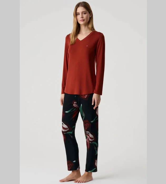 Penye Mood 10211 V Yaka Pijama Takımı resmi