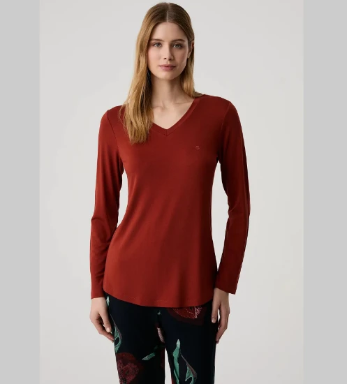 Penye Mood 10211 V Yaka Pijama Takımı resmi