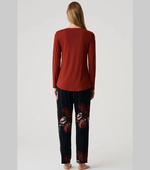 Penye Mood 10211 V Yaka Pijama Takımı resmi