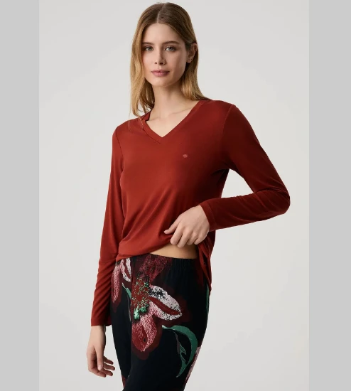 Penye Mood 10211 V Yaka Pijama Takımı resmi