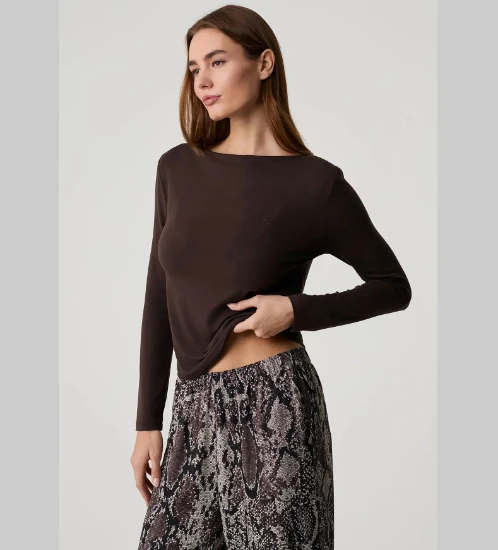 Penye Mood 10213 Kayık Yaka Pijama Takımı resmi