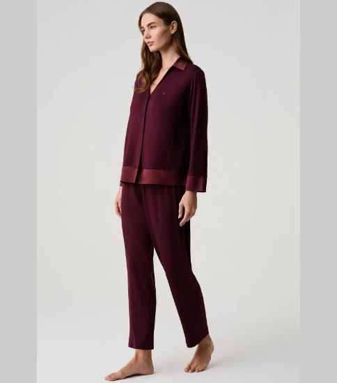 Penye Mood 9708 Düğmeli Pijama Takımı resmi