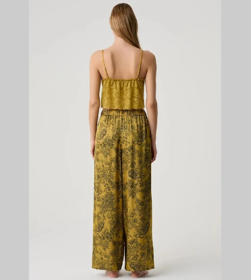 Penye Mood 10224 Dantel Büstiyerli Üçlü Pijama Takımı resmi