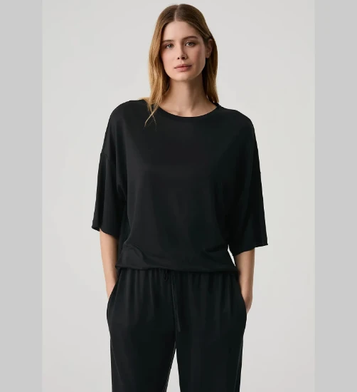 Penye Mood 10241 Dökümlü Pantolon Takım resmi