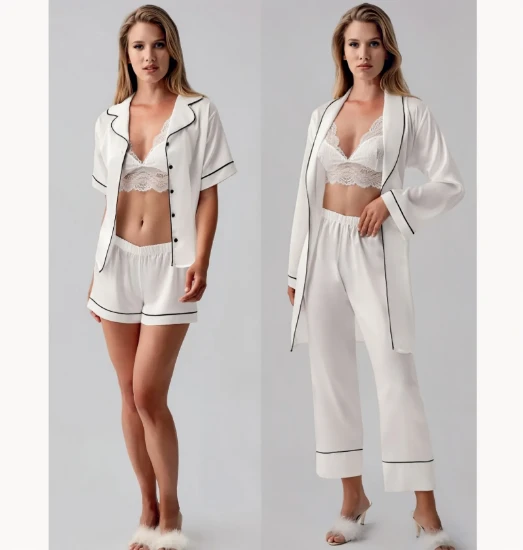 Picture of Perin 9650 6 Pcs Satin Robe Set
