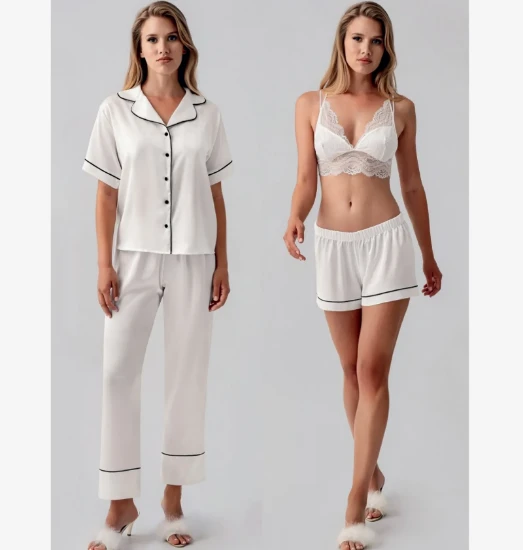 Picture of Perin 9650 6 Pcs Satin Robe Set