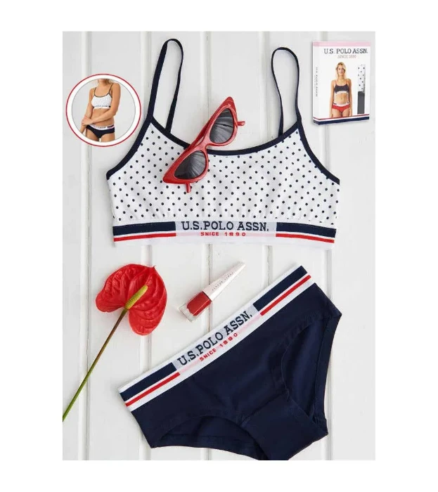 Picture of U.S. Polo 66252 Bustier and Brief Set