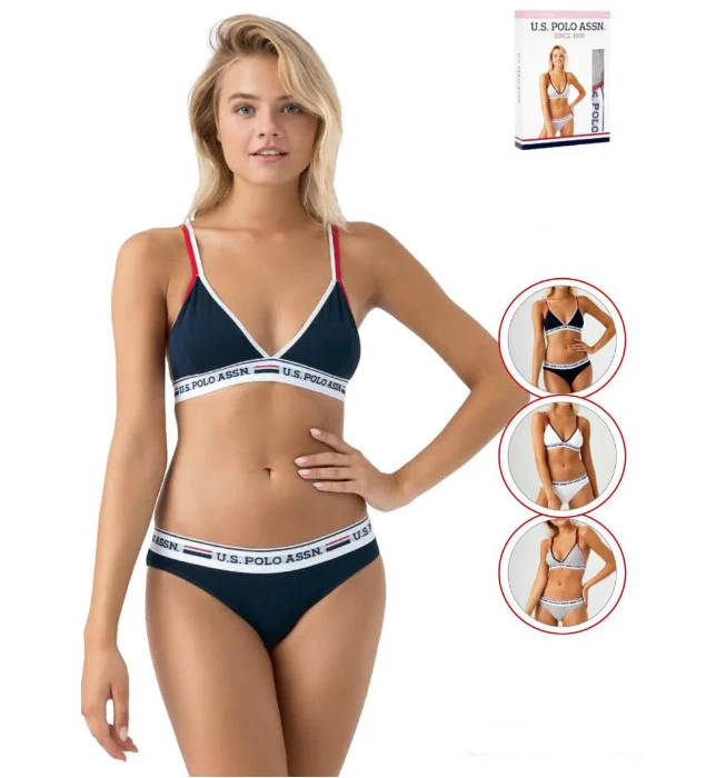 Picture of U.S. Polo 66254 Bustier and Brief Set