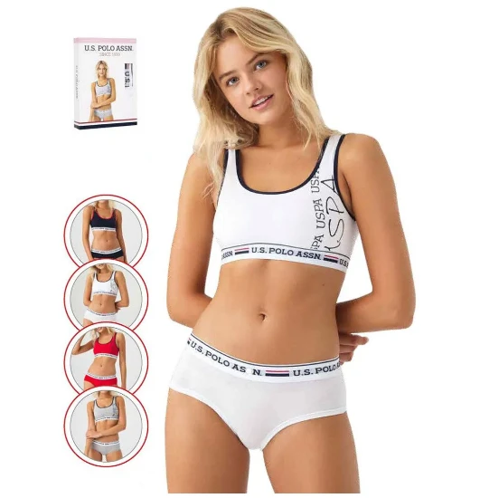 Picture of U.S. Polo 66255 Bustier and Brief Set