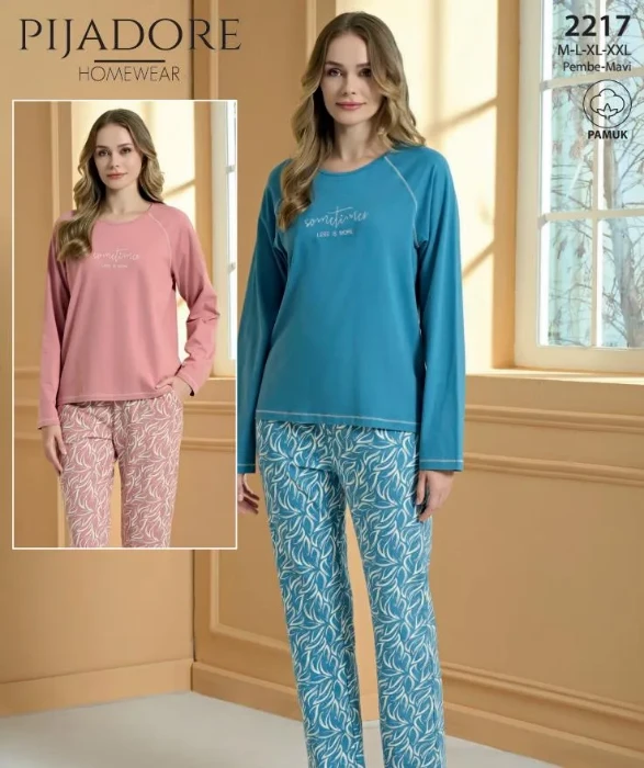 Pijadore 2217 Kadın Pamuklu Pijama Takımı resmi