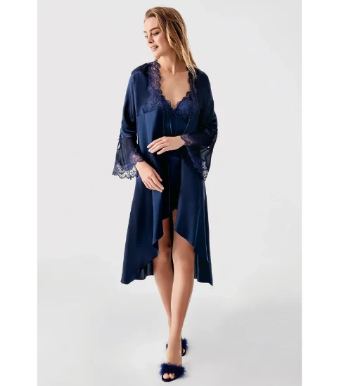 Picture of Perin 9850 6 Pcs Satin Robe Set