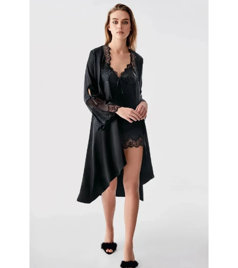 Picture of Perin 9850 6 Pcs Satin Robe Set