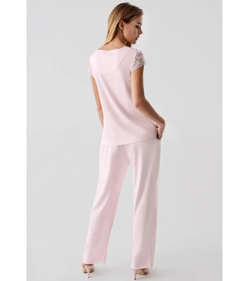 Picture of Perin 320 Combed Cotton Pajama Set with Robe