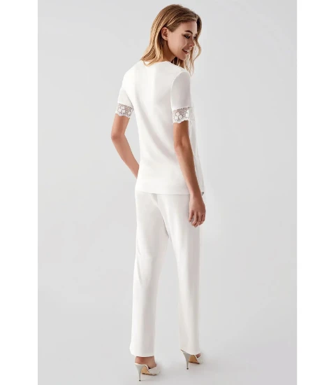 Picture of Perin 321 Combed Cotton Pajama Set with Robe