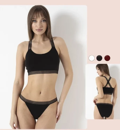 Picture of Imer 1117 Bustier Bra with Removable Pads and Criss-Cross Back Straps