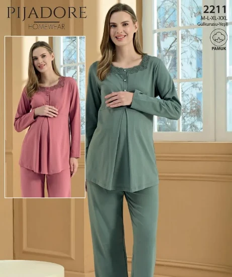 Pijadore 2211 Hamile Lohusa Pijama Takım resmi