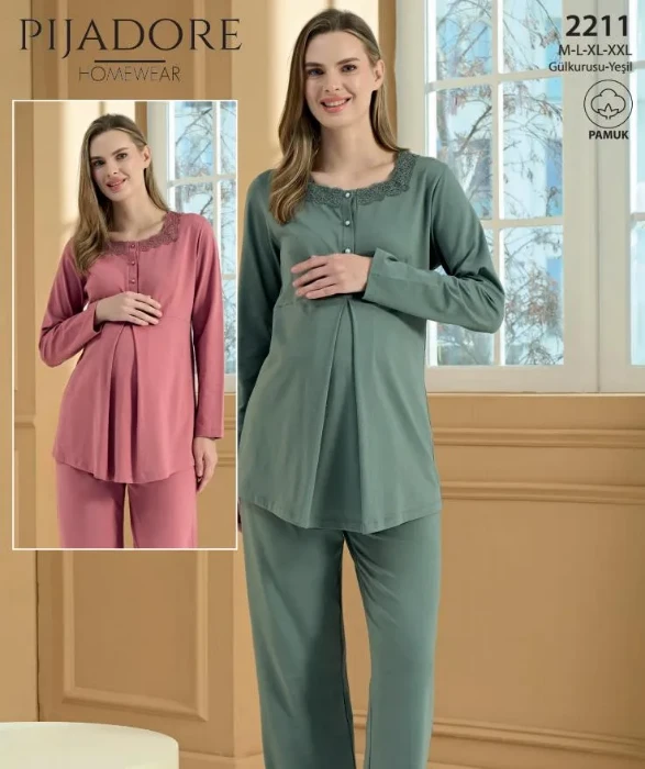 Pijadore 2211 Hamile Lohusa Pijama Takım resmi