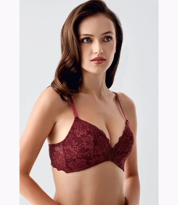 Newbra 1799 Balensiz Destekli Push Up Dantelli Sütyen resmi